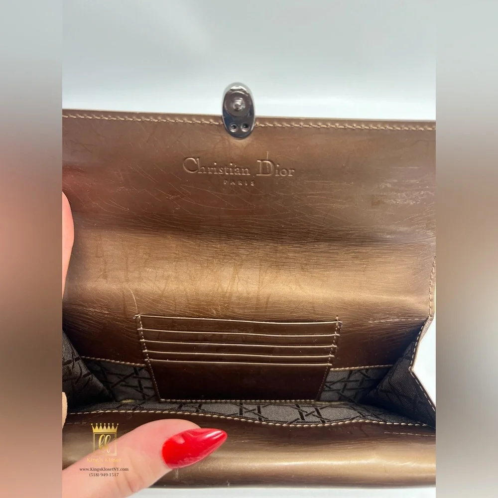 Christian Dior patent wallet